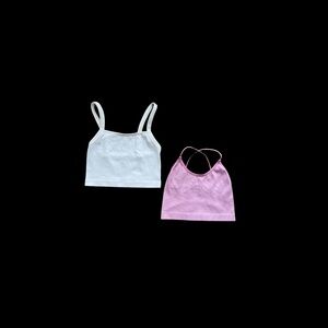 Colsie Women's Set of 2 Ribbed Crop Tops